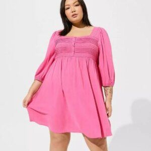 NWT 1X Torrid Pintuck Skater Dress